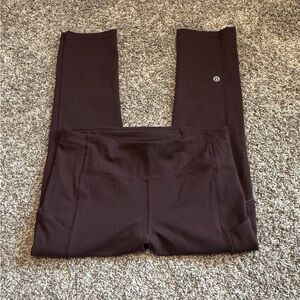 Lululemon Black Cherry Speed Up Crop 21”